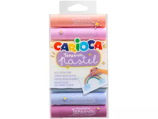 Een Verfstift Carioca Temperello set à 8 pastelkleuren koop je bij EconOffice