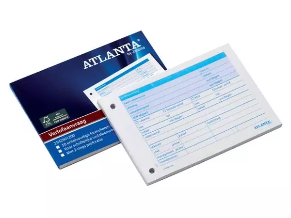 Een Verlofaanvraag Atlanta A6 105x148mm 50vel koop je bij EconOffice