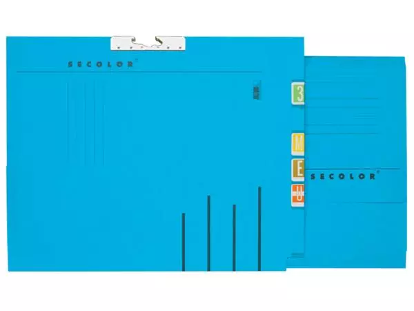 Een Verzamelmap Secolor A4 lateraal blauw koop je bij EconOffice