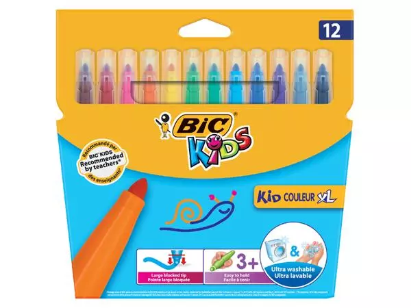 Een Kleurstift BicKids couleur XL assorti blister à 12 stuks koop je bij KantoorProfi België BV