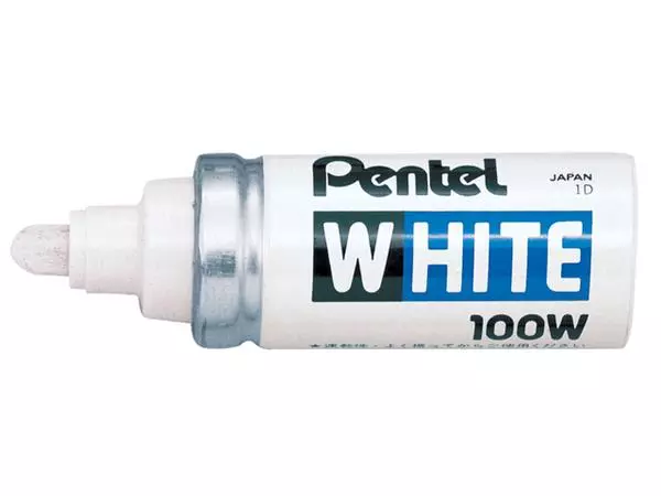 Een Viltstift Pentel 100W rond 4mm wit koop je bij EconOffice