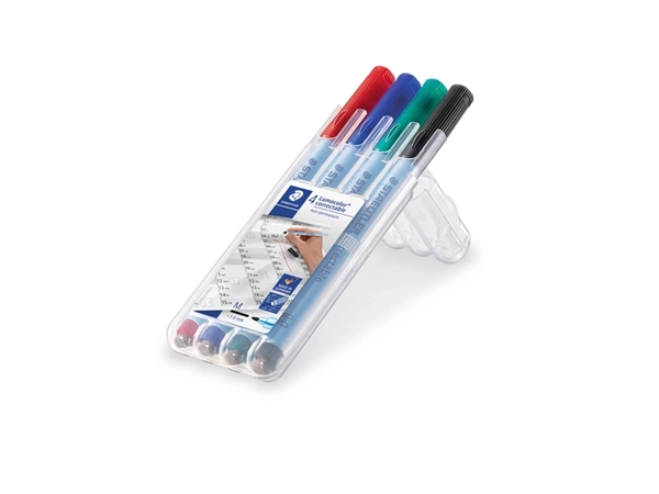 Viltstift Staedtler Lumocolor 305 non permanent correctable M set à 4 stuks