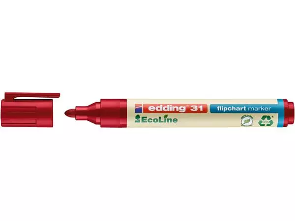 Een Viltstift edding 31 Ecoline voor flipover rond 1.5-3mm rood koop je bij L&N Partners voor Partners B.V.