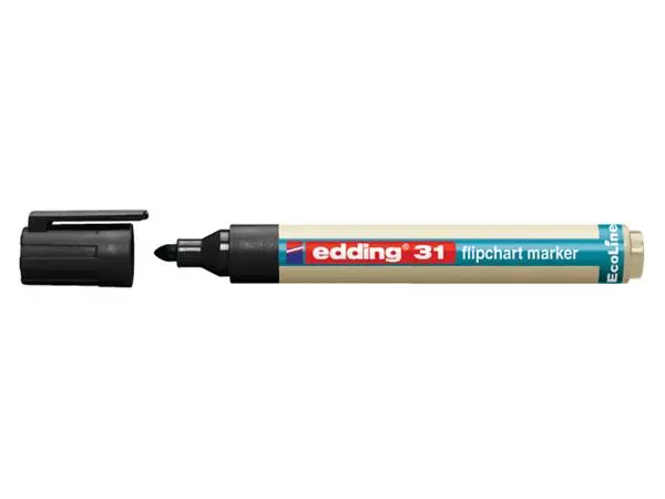 Een Viltstift edding 31 Ecoline voor flipover rond 1.5-3mm zwart koop je bij Goedkope Kantoorbenodigdheden