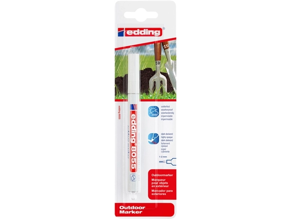 Een Viltstift edding 8055 outdoor 1-2mm wit blister à 1 stuk koop je bij NiceSupplies.nl