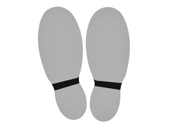 Vloersticker OPUS 2 voeten 2x lichtgrijs/zwart