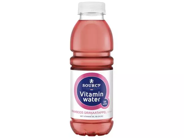 Een Water Sourcy vitamin framboos/granaatap fles 500ml koop je bij Ziffo Kantoorcentrum BV