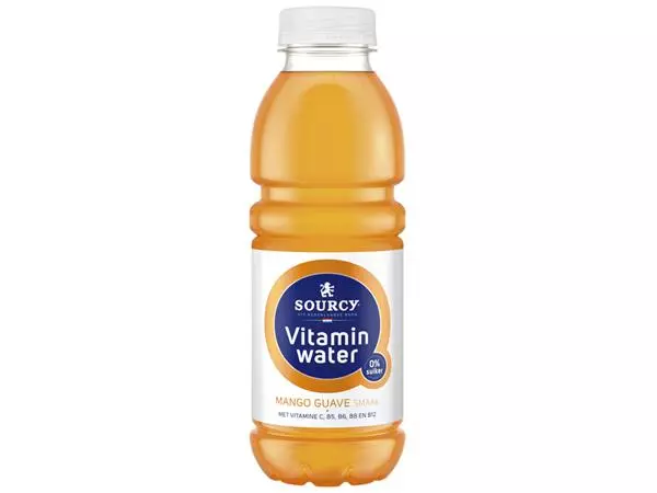 Een Water Sourcy vitamin mango/guave fles 500ml koop je bij MV Kantoortechniek B.V.