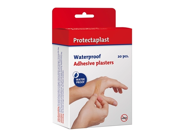 Waterafstotende bruine pleisters Protectaplast assorti 20 stuks