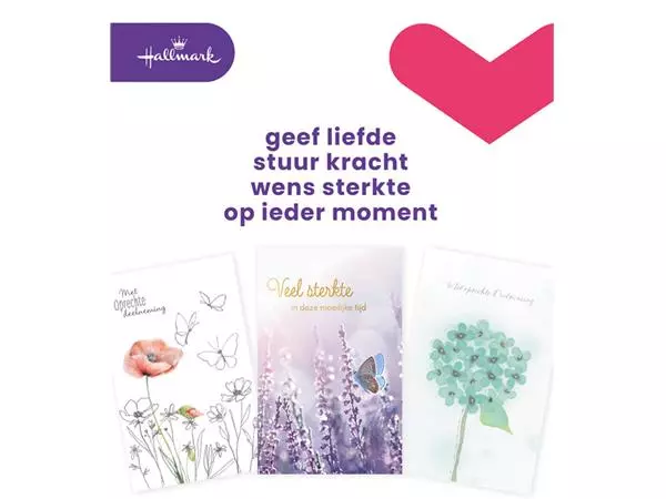 Een Wenskaart Hallmark navulset deelneming 10 kaarten koop je bij Van Leeuwen Boeken- en kantoorartikelen