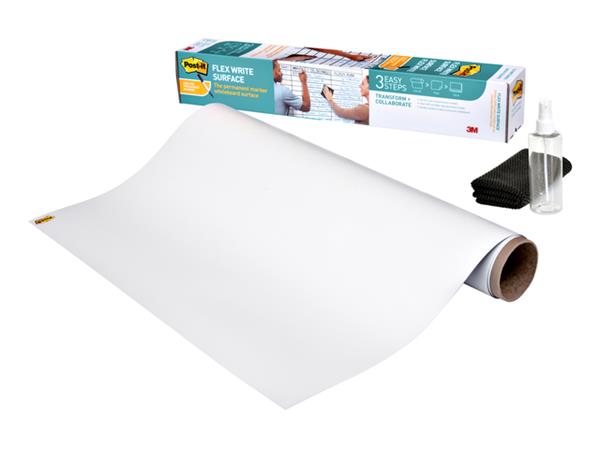 Een Whiteboardfolie 3M Post-it Flex Write Surface 121,9x243,8cm wit koop je bij Van Leeuwen Boeken- en kantoorartikelen