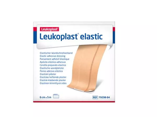 Een Wondpleister Leukoplast elastisch 5mx6cm koop je bij EconOffice