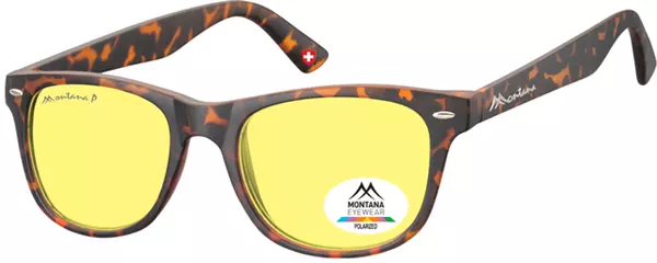 Een Lunettes de soleil Montana Turtle verre jaune polarisé koop je bij Van Hoye Kantoor BV