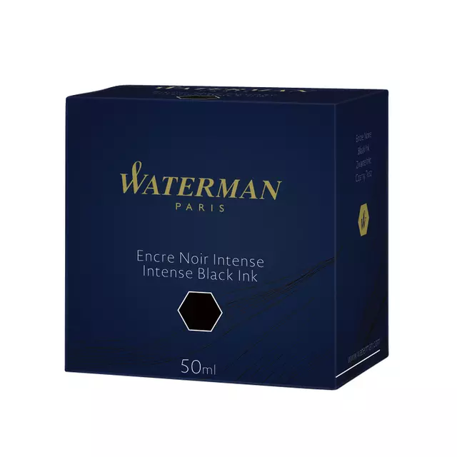 Een Vulpeninkt Waterman 50ml standaard zwart koop je bij Totaal Kantoor Goeree
