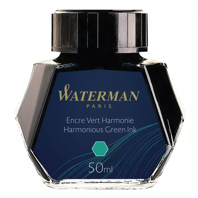 Een Vulpeninkt Waterman 50ml harmonieus groen koop je bij Totaal Kantoor Goeree