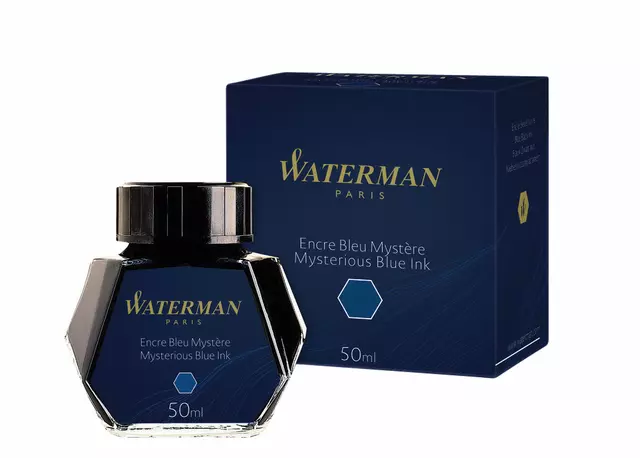 Een Vulpeninkt Waterman 50ml standaard blauw-zwart koop je bij Totaal Kantoor Goeree
