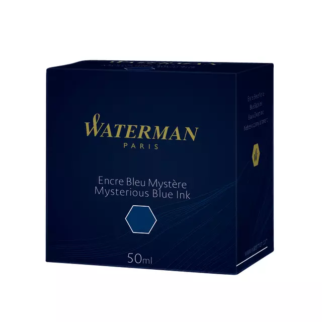 Een Vulpeninkt Waterman 50ml standaard blauw-zwart koop je bij MV Kantoortechniek B.V.