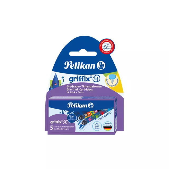 Een Inktpatroon Pelikan Griffix blauw op blister koop je bij KantoorProfi België BV