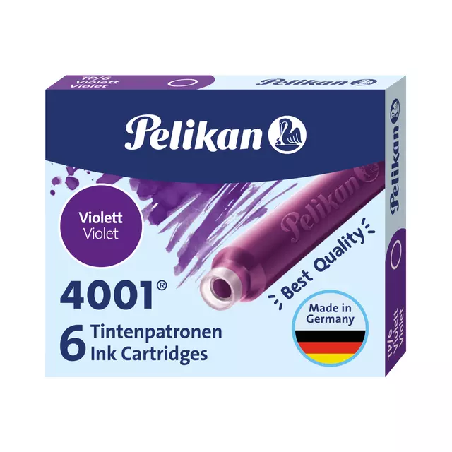 Een Inktpatroon Pelikan 4001 violet koop je bij Totaal Kantoor Goeree