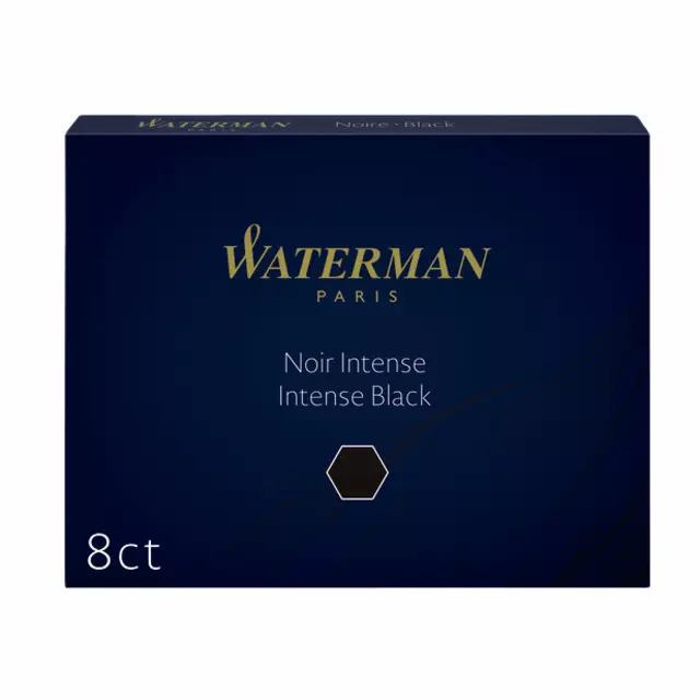 Een Inktpatroon Waterman nr 23 lang zwart pak à 8 stuks koop je bij Unimark Office B.V.