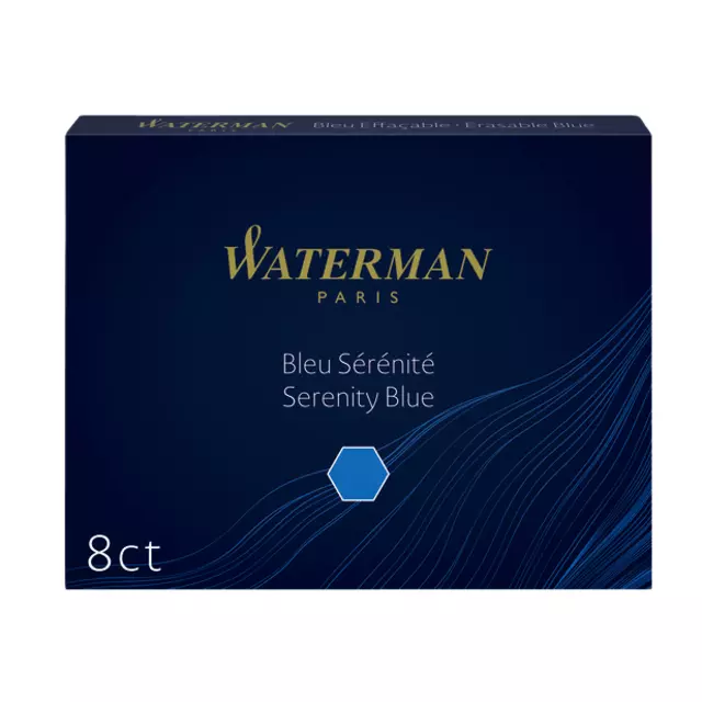 Een Inktpatroon Waterman nr 23 lang blauw pak à 8 stuks koop je bij EconOffice