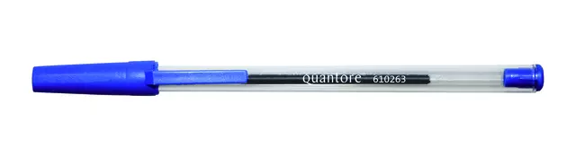 Een Balpen Quantore Stick blauw medium koop je bij Van Leeuwen Boeken- en kantoorartikelen