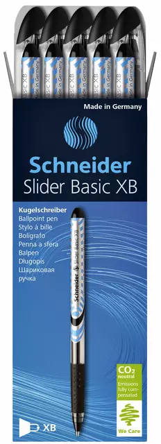 Een Rollerpen Schneider Slider extra breed zwart koop je bij MV Kantoortechniek B.V.