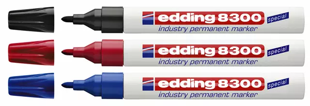 Een Viltstift edding 8300 industrie rond 1.5-3mm rood koop je bij Goedkope Kantoorbenodigdheden