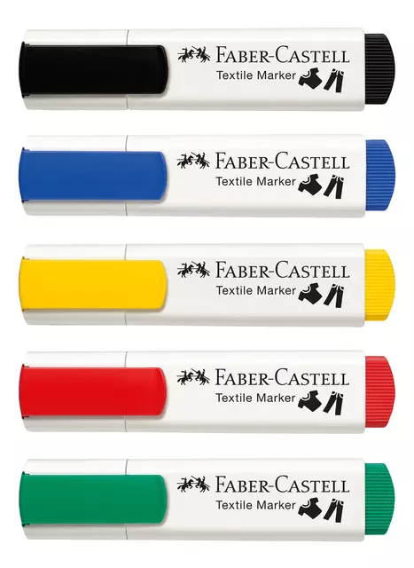 Een Viltstift Faber-Castell textiel assorti koop je bij EconOffice