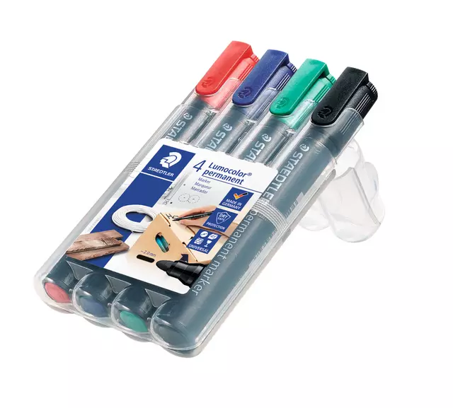 Viltstift Staedtler 352 rond assorti 2mm set à 4 stuks assorti