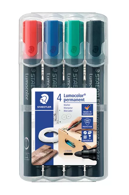 Een Viltstift Staedtler 352 rond assorti 2mm set à 4 stuks assorti koop je bij KantoorProfi België BV