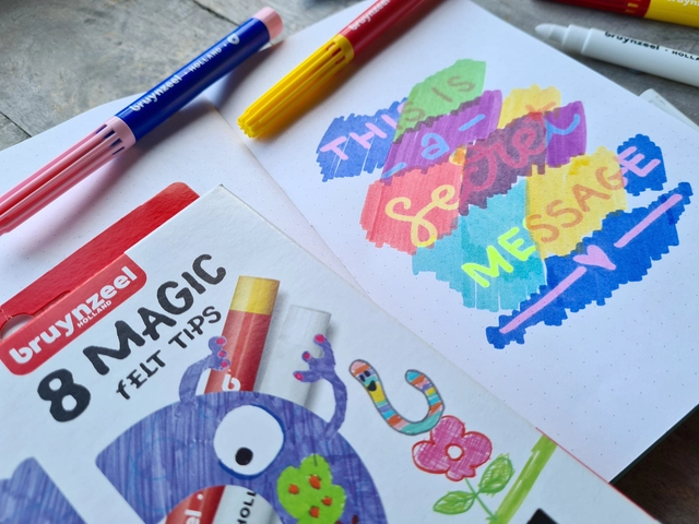 Een Viltstift Bruynzeel Kids Magic Point set à 8 kleuren koop je bij BUROPORT BV