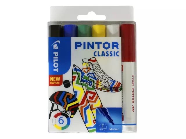 Een Verfstift Pilot Pintor classic fijn assorti etui à 6 stuks koop je bij NiceSupplies.nl