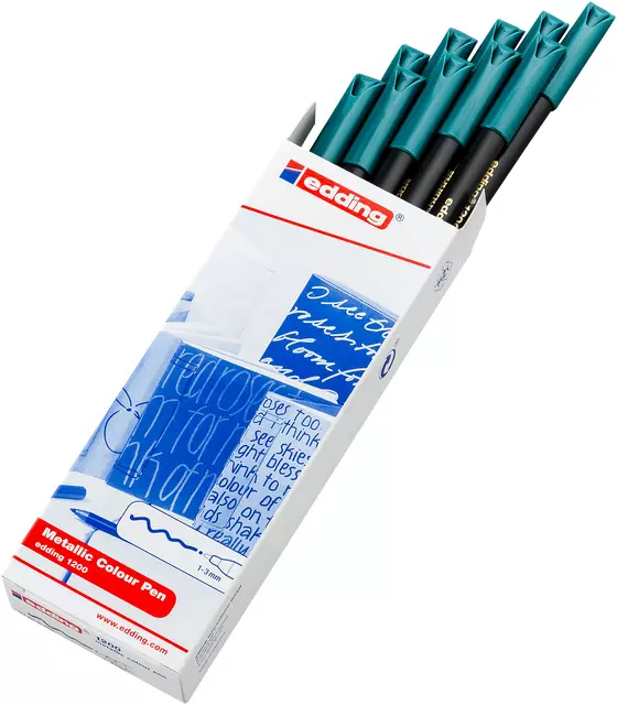 Fineliner edding 1200 074 fijn metallic groen