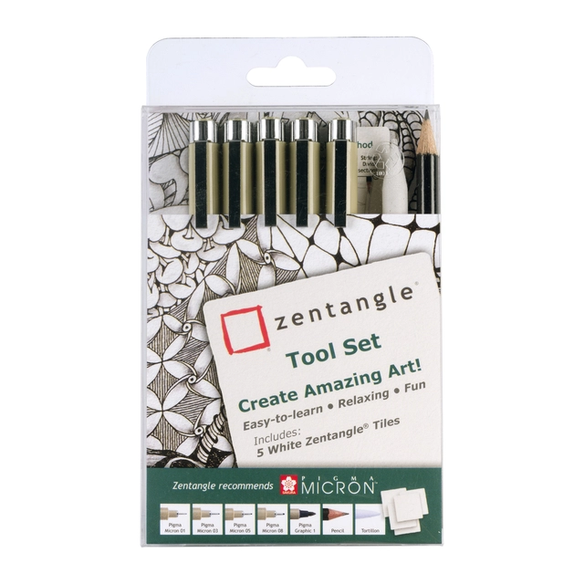 Een Fineliner Sakura Zentangle tool set 12delig koop je bij EconOffice