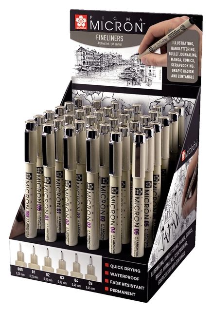 Een Fineliner Sakura Pigma Micron assorti zwart koop je bij EconOffice