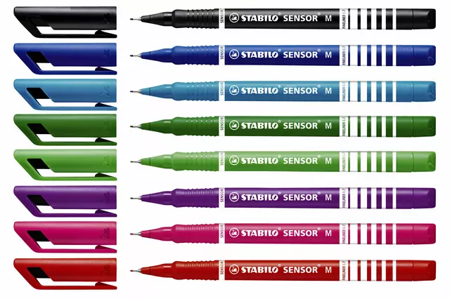 Buy your Fineliner STABILO Sensor 187/40 medium rood at QuickOffice BV