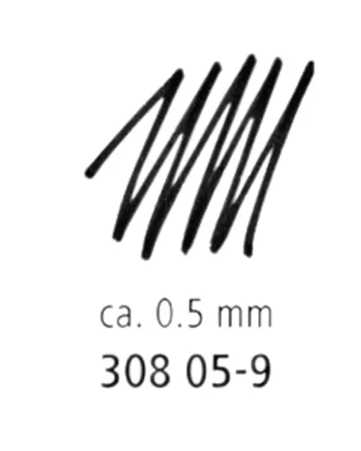 Een Fineliner Staedtler Pigment 308 zwart 0.5mm koop je bij Van Hoye Kantoor BV