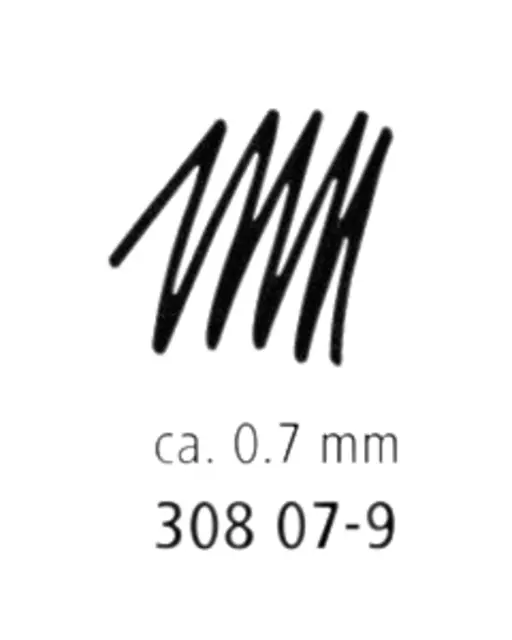 Een Fineliner Staedtler Pigment 308 zwart 0.7mm koop je bij MV Kantoortechniek B.V.