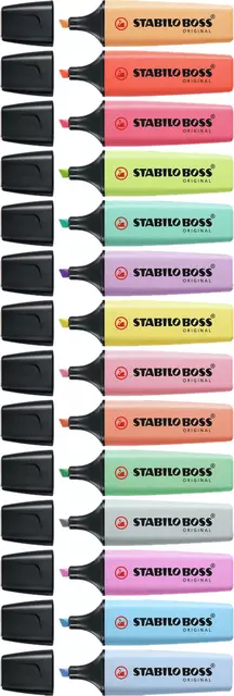 Markeerstift STABILO BOSS Original 70/4 pastel assorti etui à 4 stuks