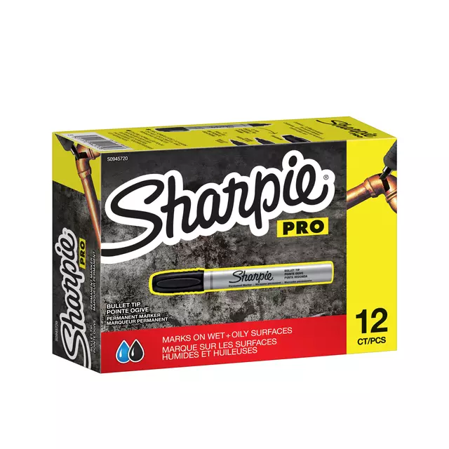 Een Viltstift Sharpie rond Pro 1.5-3mm zwart koop je bij KantoorProfi België BV