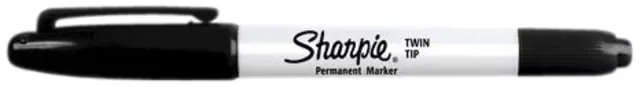 Een Viltstift Sharpie rond Twin tip ultra fijn & fijn zwart blister à 1 stuk koop je bij MV Kantoortechniek B.V.