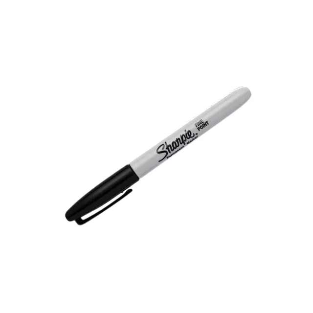 Een Viltstift Sharpie rond fijn zwart blister à 2 stuks koop je bij MV Kantoortechniek B.V.