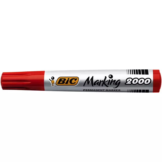 Een Viltstift Bic 2000 ecolutions rond large rood koop je bij MV Kantoortechniek B.V.