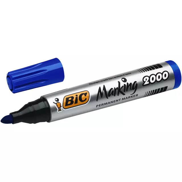 Een Viltstift Bic 2000 ecolutions rond large blauw koop je bij Totaal Kantoor Goeree