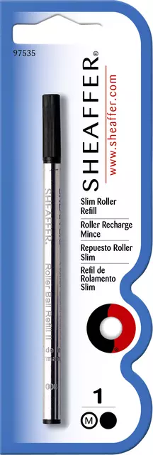 Een Rollerpenvulling Sheaffer slim medium zwart blister à 1 stuk koop je bij MV Kantoortechniek B.V.