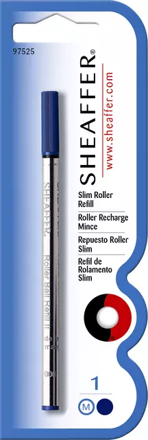 Een Rollerpenvulling Sheaffer slim medium blauw blister à 1 stuk koop je bij KantoorProfi België BV