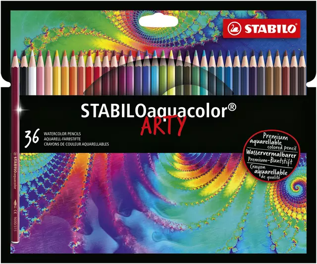 Een Kleurpotloden STABILO 1636 aquacolor Arty assorti etui à 36 stuks koop je bij Goedkope Kantoorbenodigdheden