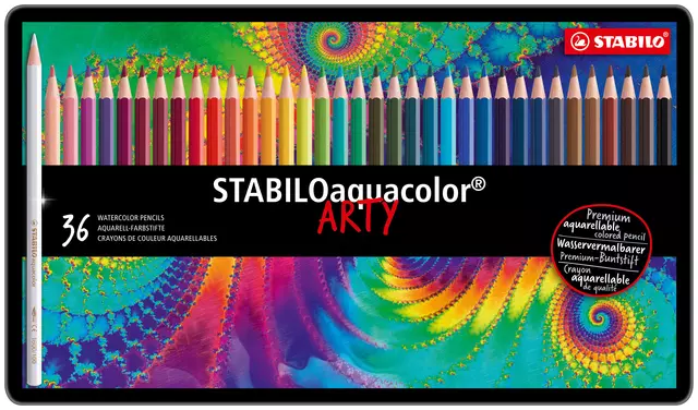 Een Kleurpotloden STABILO 1636 aquacolor assorti blik à 36 stuks koop je bij KantoorProfi België BV