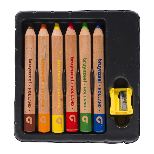 Een Kleurpotlood Bruynzeel Kids Soft set á 6 stuks assorti koop je bij MegaOffice